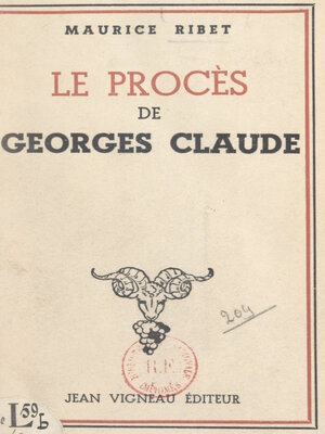 cover image of Le procès de Georges Claude